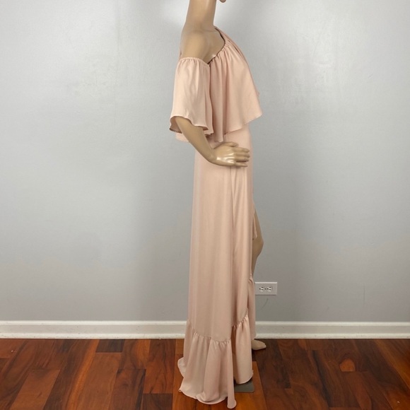 SHOW ME YOUR MUMU PINK ONE-SHOULDER RUFFLE MAXI DRESS - Picture 8 of 13
